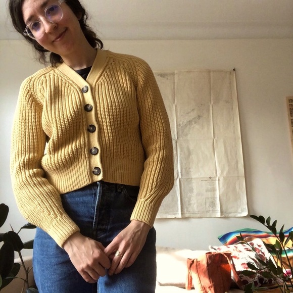 everlane the texture cotton cardigan